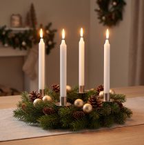 Article Lot de 4 bougies blanches en cire naturelle, Ø2,3 cm, 25 cm