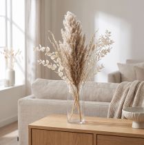 Article Herbe de la pampa séchée naturelle - Lot de 3 tiges (95-98 cm)