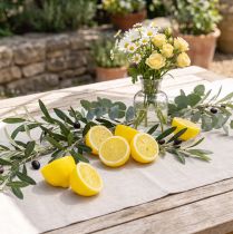 Article Demi-citrons décoratifs artificiels jaunes – Lot de 18