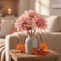 Article Dahlia artificielle rose Ø15cm L28cm lot de 3