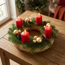 Article Couronne en paille naturelle 25 cm - Lot de 10 pour décoration intérieure et créative