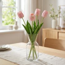 Article Tulipe artificielle rose sur tige 67 cm
