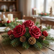 Article Roses en mousse rouges Ø7,5 cm – Lot de 18
