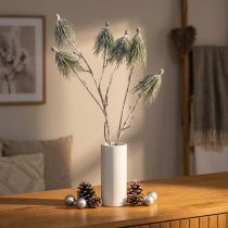 Article Branche artificielle de pin enneigée avec bourgeons 70 cm