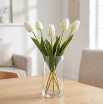 Article Tulipes artificielles blanches 40 cm - Lot de 5