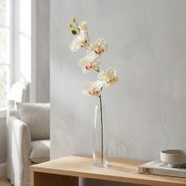 Article Orchidée Phalaenopsis artificielle 6 fleurs crème et rose, 70 cm
