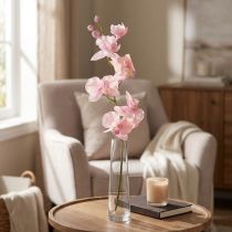 Article Orchidée Phalaenopsis artificielle rose 6 fleurs 70 cm