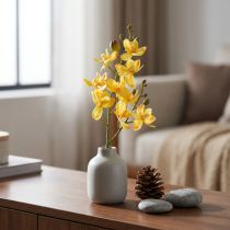 Article Orchidée Phalaenopsis artificielle jaune 30 cm
