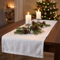 Article Tapissée de neige décorative scintillante blanche, 120×80 cm, polyester