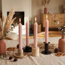 Article Lot de 6 bougies bâton roses en cire Ø21x170mm