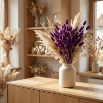 Article Lagurus séché violet 25g, herbe décorative naturelle