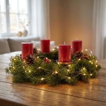 Article Guirlande LED 40 lumières à piles - Blanc chaud - 4 mètres