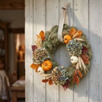 Article Couronne en Foin Naturelle Ø30 cm pour Décorations Intérieures et Saisonnales
