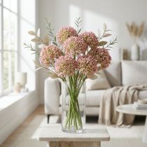Article Fleur artificielle Allium rose 55 cm