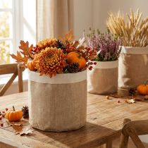 Article Paniers en Jute avec Doublure Plastifiée Ø28cm H25cm Lot de 3