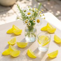 Article Tranches de citron artificielles pour décoration – Lot de 24