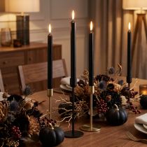 Article Bougies coniques bougies décoration bougie noire Ø21mm 170mm 6 pcs