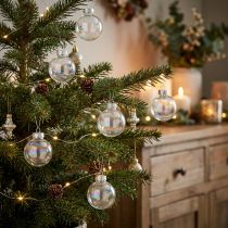 Article Mini boules de Noël en verre transparent irisé, 3 cm, lot de 22.