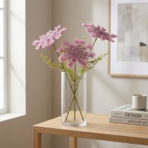 Article Fleur artificielle Dill en polyester, couleur lilas, 70 cm