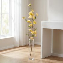 Article Branche de fleurs de cerisier artificielle jaune 120 cm