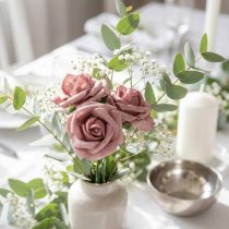 Article Roses en mousse rose antique Ø3,5 cm – Lot de 48