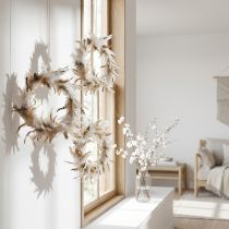 Article Lot de 3 couronnes décoratives en plumes naturelles Ø20 cm