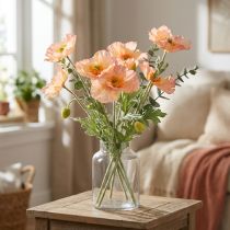 Article Botte de 3 Coquelicots Artificiels Orange 35 cm