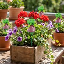 Article Piques décoratives grenouilles en bois et métal - Lot de 16