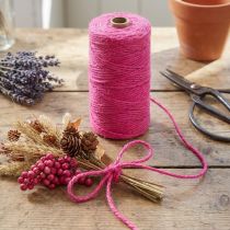 Article Bobine de cordelette en jute rose fuchsia Ø3mm 200m