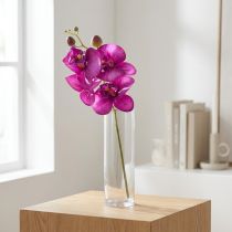 Article Orchidée artificielle Phalaenopsis 72 cm 4 fleurs fuchsia