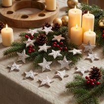 Article Mini étoiles en écorce de bouleau blanchies 2 à 2,5 cm – Lot de 150