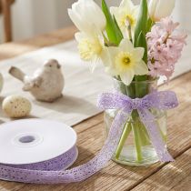 Article Ruban en dentelle lilas 18 mm x 20 m – Motifs floraux