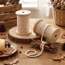 Article Bobine de corde décorative en coton crème 5 mm – 7 m (lot de 2)