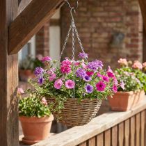 Article Suspension en osier naturel avec doublure Ø30 cm