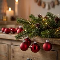 Article Boules de Noël Mini en Verre Rouge Ø3 cm - Lot de 22