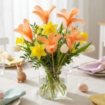 Article Décoration Plumes Orange sur Tige 36 cm – Lot de 12