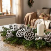 Article Lotus naturel décoratif blanchi 6-8 cm – Lot de 50 pièces