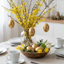 Article Oeufs d'oie soufflés dorés 10 pièces - Décoration de Pâques