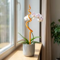 Article Tuteur pour orchidées en plastique orange – H 64 cm