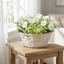 Article Corbeille blanche vintage avec anses Ø35cm