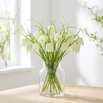Article Fleurs artificielles Fritillaria blanches et vertes 40 cm - Lot de 12
