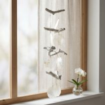 Article Guirlande en Perles de Nacre et Bois Flotté - 100 cm
