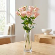 Article Fleurs artificielles Eustoma rose 52 cm - Lot de 5 tiges