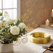 Article Fil aluminium doré Ø2mm – 60m pour décoration, créations et projets DIY