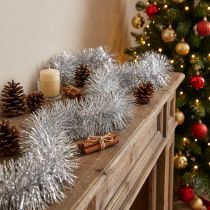 Article Guirlande Lametta Argentée 270 cm – Décoration Scintillante pour Noël et Fêtes