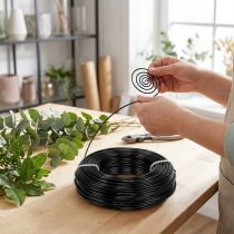 Article Fil aluminium noir Ø2mm, rouleau 60m, 500g - Idéal pour créations et décorations