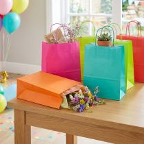 Article Lot de 30 sacs cadeaux en papier coloré avec poignées – 23 x 12 x 30 cm