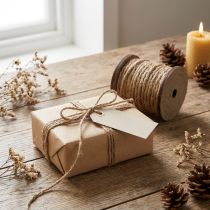 Article Bobine en bois avec ficelle de jute naturelle 5 mm x 7 m - Lot de 2