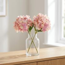 Article Hortensia Artificielle en Pastel Rose 58 cm - Lot de 2