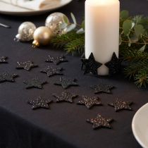 Article Mini étoiles pailletées noires 2,5 cm - Lot de 96